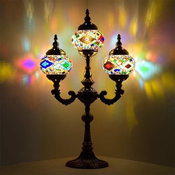 3 Globe Turkish Mosaic Lamp